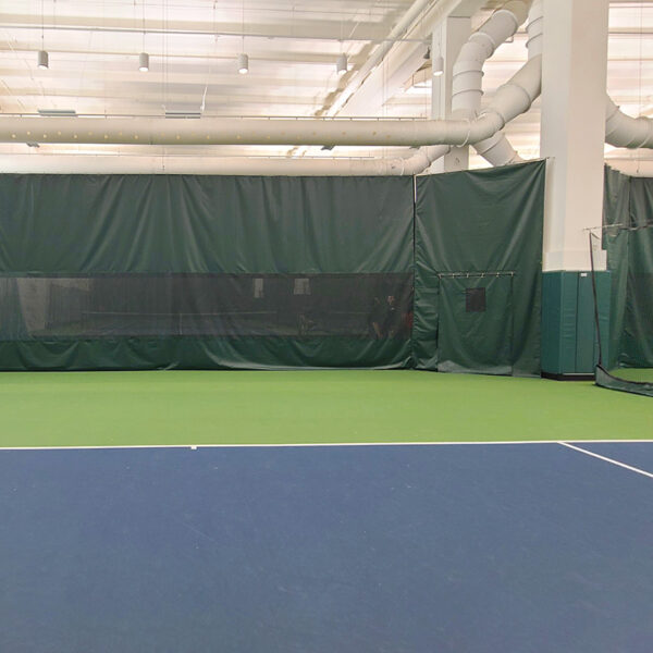 29523Z-7 - Douglas Sports Dark Green Backdrop Curtains with Viewing Windows