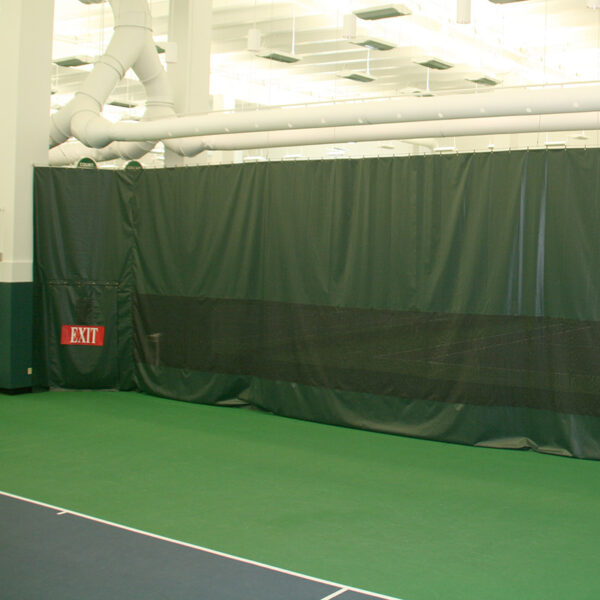 29523Z-8 - Douglas Sports Dark Green Backdrop Curtains with Windows