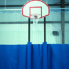 Douglas Gym Divider Curtains installed at in indoor sports facility