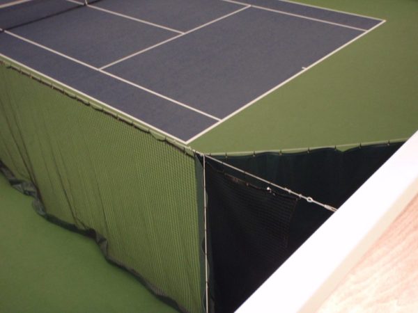 Douglas Divider Curtains installed in an indoor tennis court facility