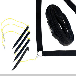 Outdoor Volleyball Boundary Lines 2” Black Webbing
