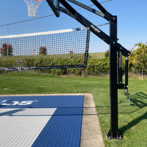Douglas® In-Line Basketball Adjustable Net System, 4” SQ Aluminum Pole with Kit